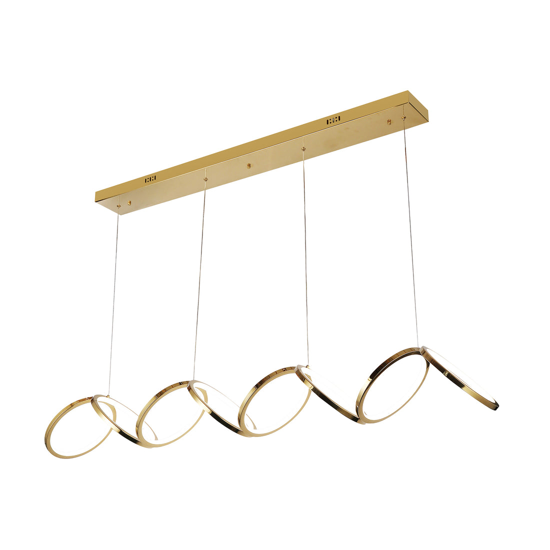 Modica Gold 1500mm Tri-Colour Remote-Controlled LED Contemporary Linear Pendant