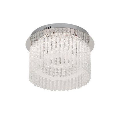 Naples Chrome Small Round LED Modern Crystal Close to Ceiling