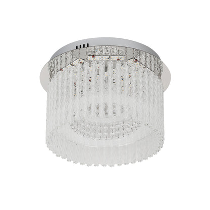 Naples Chrome Small Round LED Modern Crystal Close to Ceiling