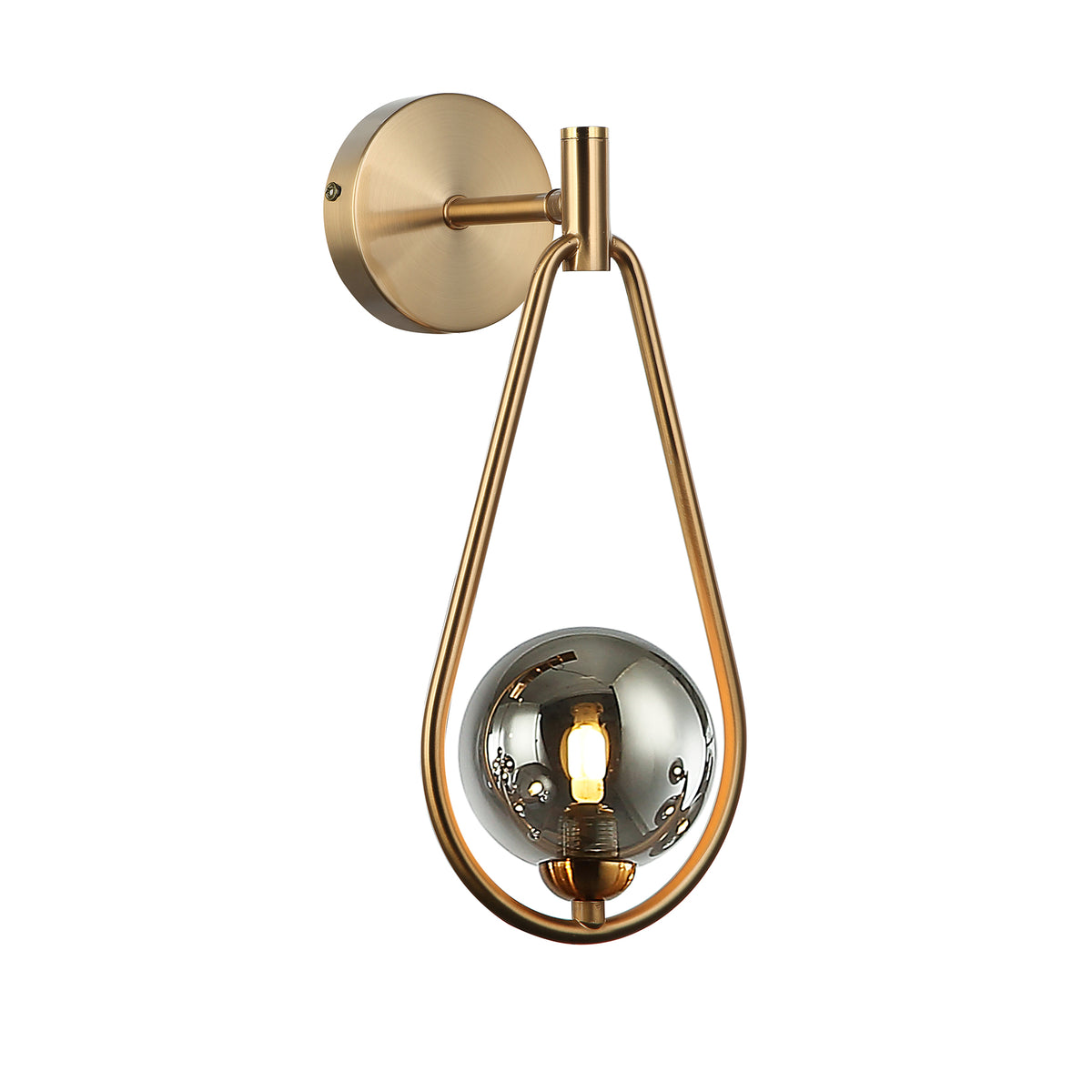 Osuna Bronze and Smoke Teardrop Modern Wall Light