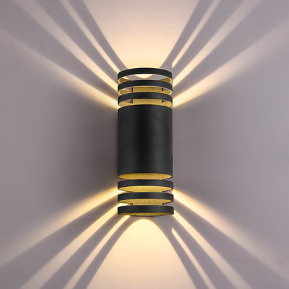 Ramiro Black Up and Down 2 Light Tri-Colour LED Contemporary Exterior