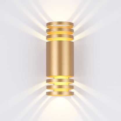Ramiro Gold Up and Down 2 Light Tri-Colour LED Contemporary Exterior