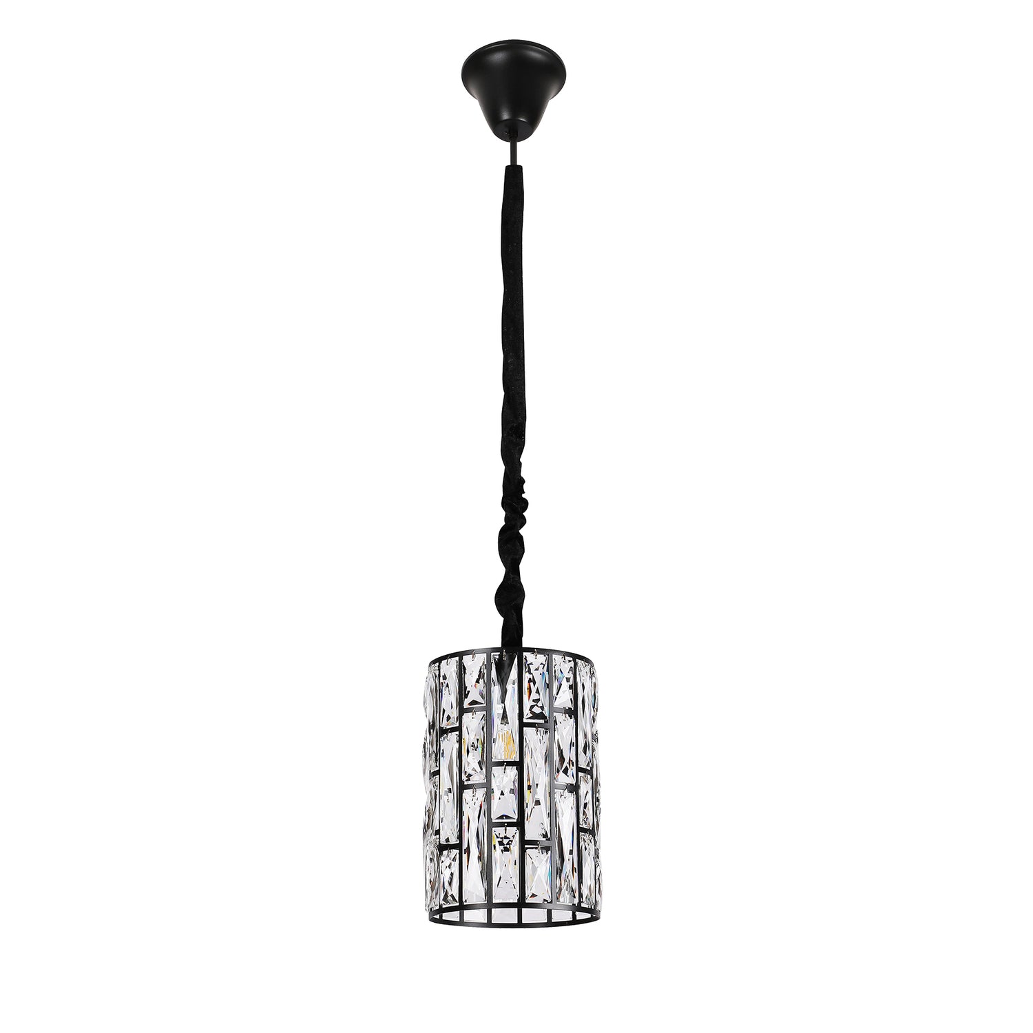 Sorrento Black 200mm Round Classic Crystal Chandelier