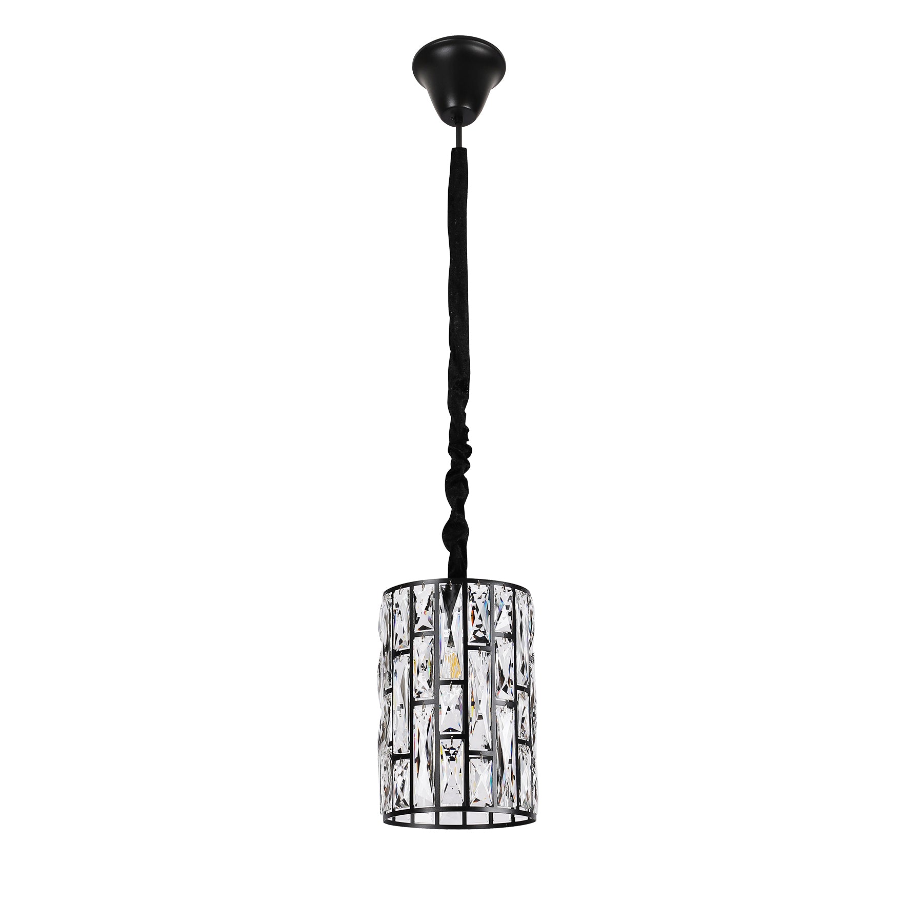 Sorrento Black 200mm Round Classic Crystal Chandelier