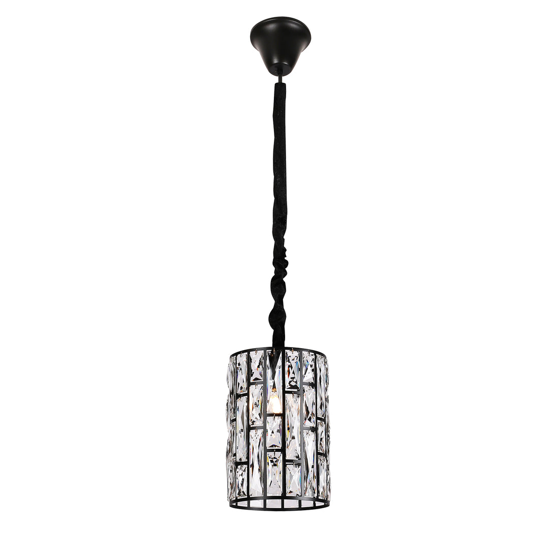 Sorrento Black 200mm Round Classic Crystal Chandelier