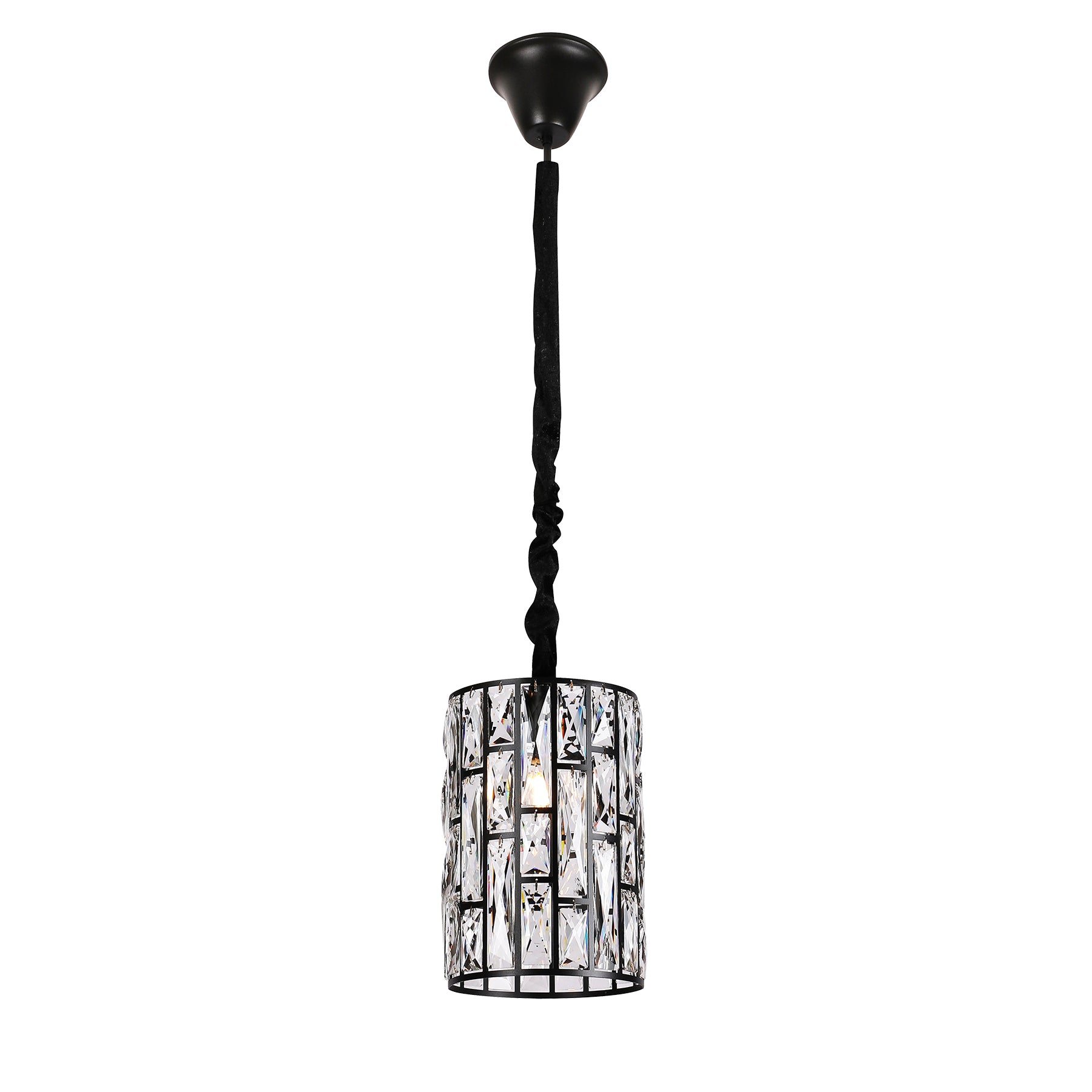 Sorrento Black 200mm Round Classic Crystal Chandelier