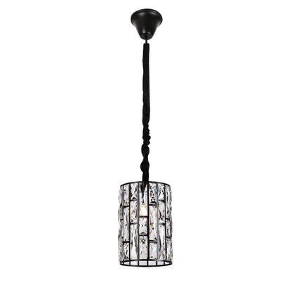 Sorrento Black 200mm Round Classic Crystal Chandelier