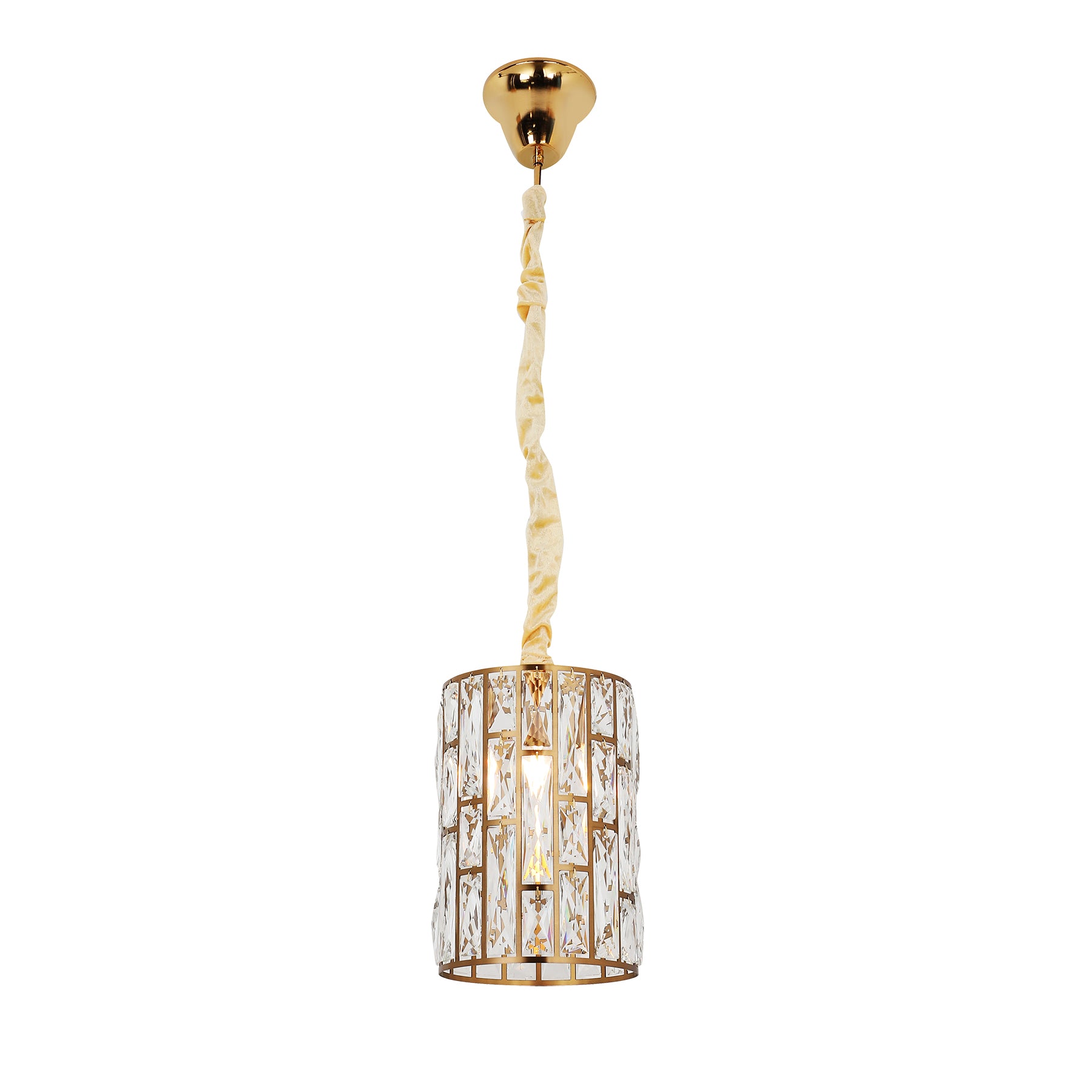 Sorrento Satin Gold 200mm Round Classic Crystal Chandelier
