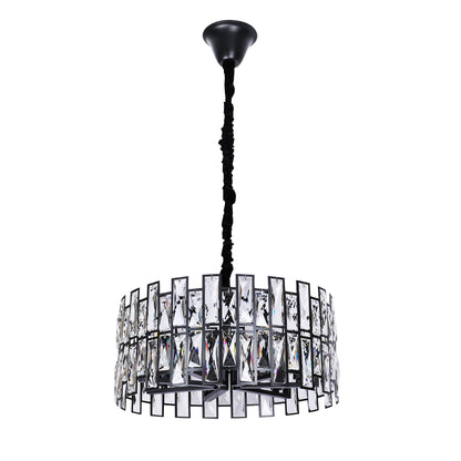 Sorrento Black 520mm Round Classic Crystal Chandelier