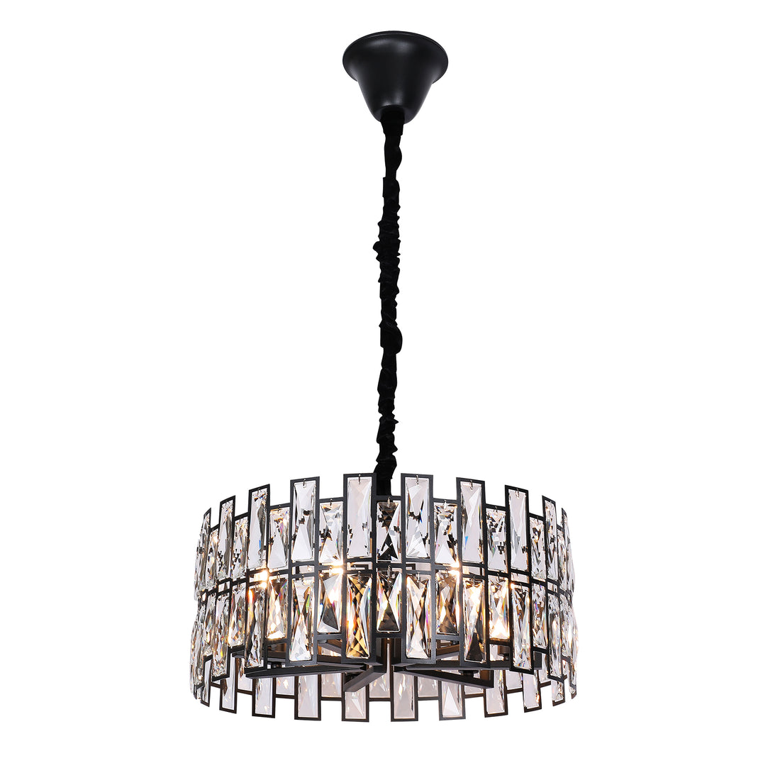 Sorrento Black 520mm Round Classic Crystal Chandelier