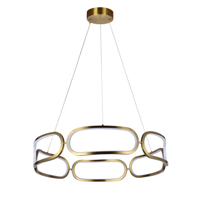 Tavora Satin Gold 800mm Tri-Colour Remote-Controlled LED Contemporary Pendant