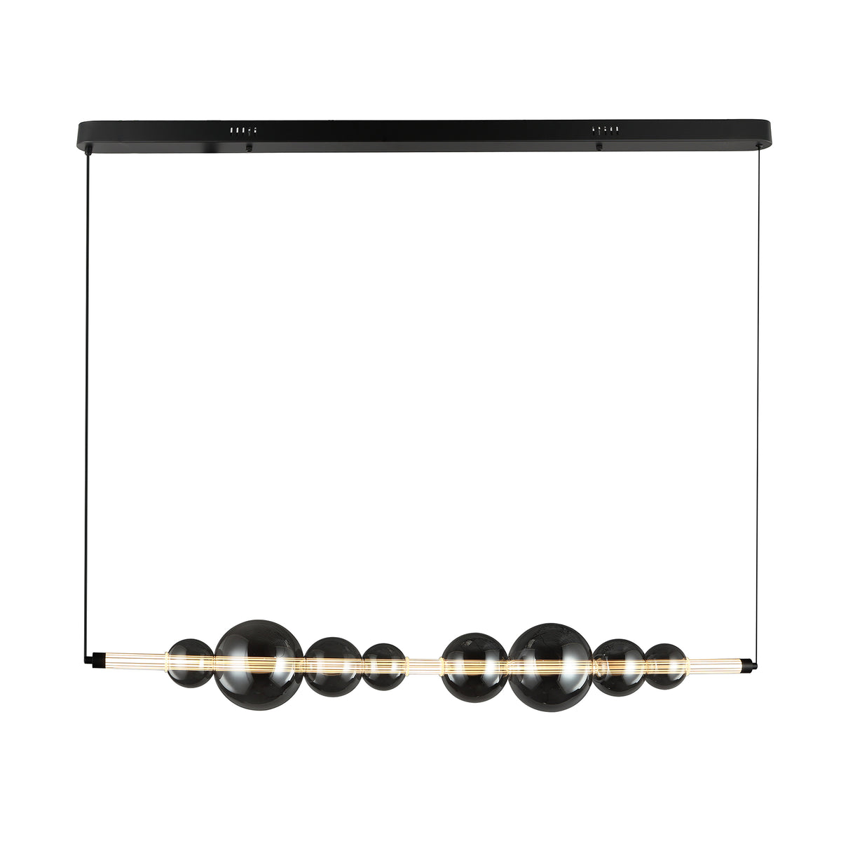 Tuscany 8 Piece Black and Smoke LED Tri-Colour Contemporary Pendant