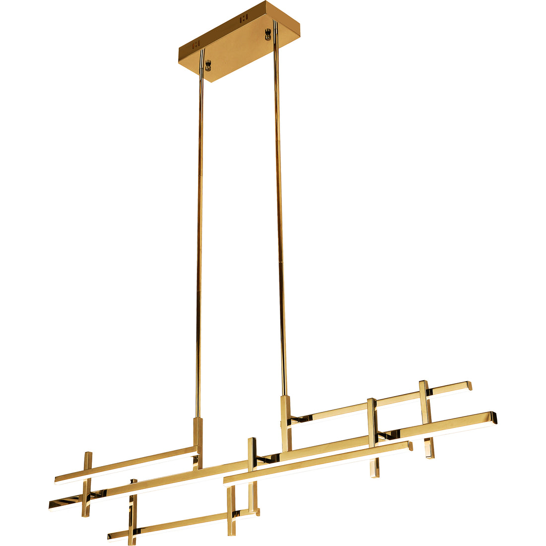 Yukon Gold 1200mm Tri-Colour Remote-Controlled LED Contemporary Linear Pendant