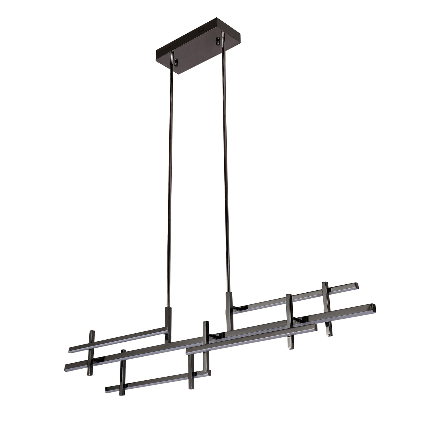 Yukon Gunmetal 1200mm Tri-Colour Remote-Controlled LED Contemporary Linear Pendant