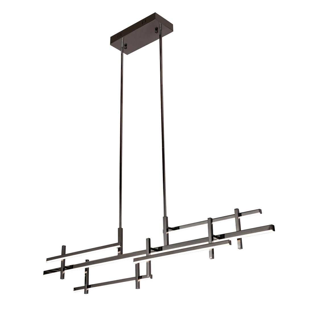 Yukon Gunmetal 1200mm Tri-Colour Remote-Controlled LED Contemporary Linear Pendant