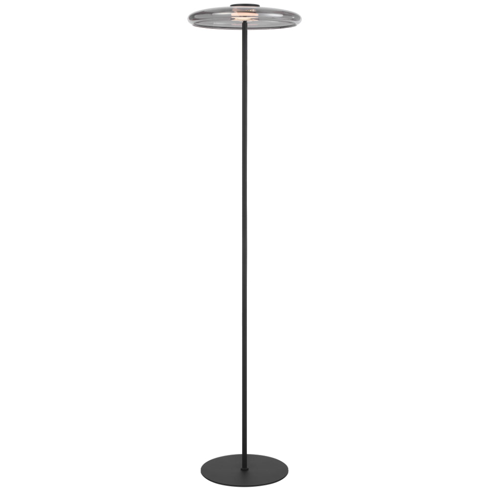 Amity Black Smoke LED Floor Lamp