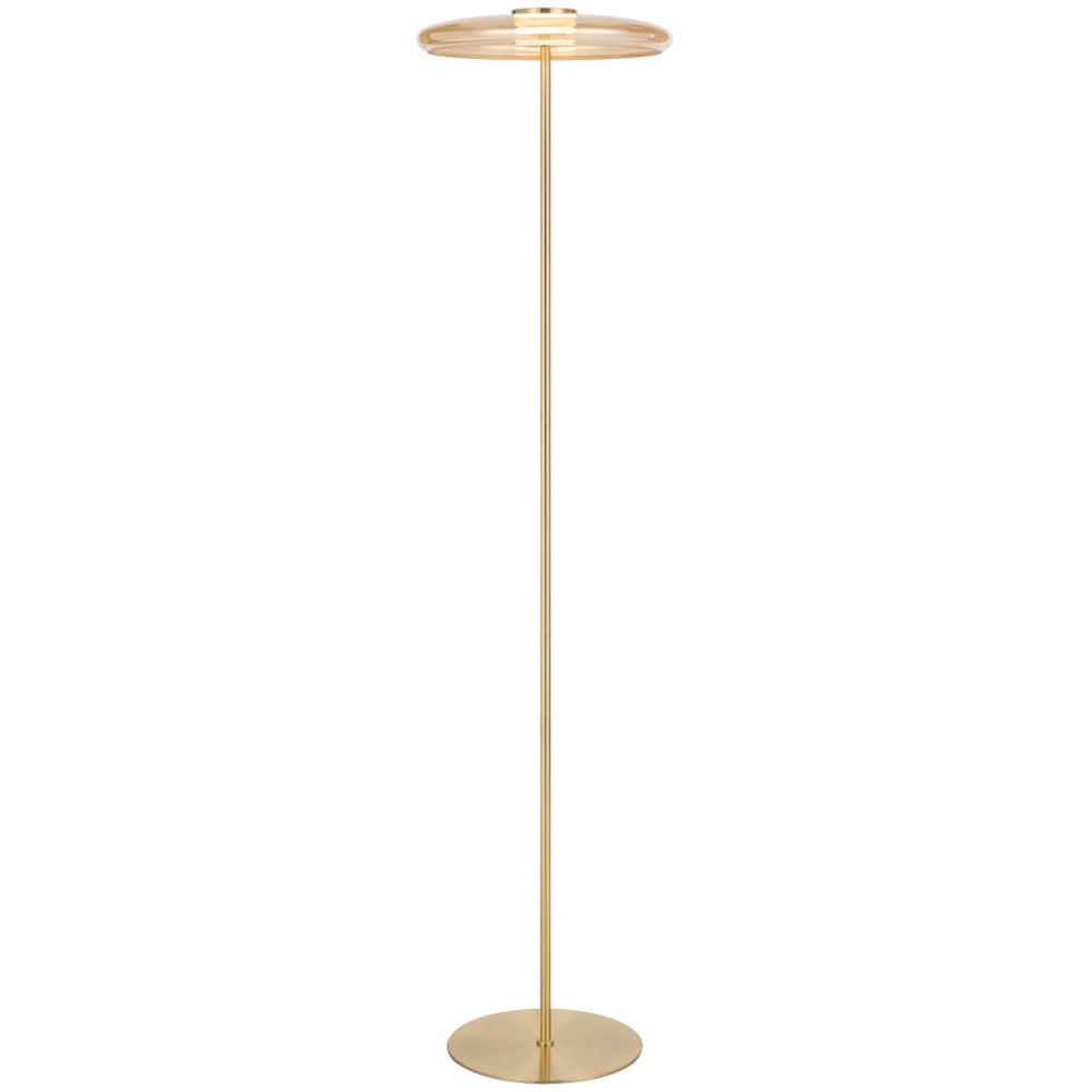 Amity Brass Matt Amber LED Floor Lamp