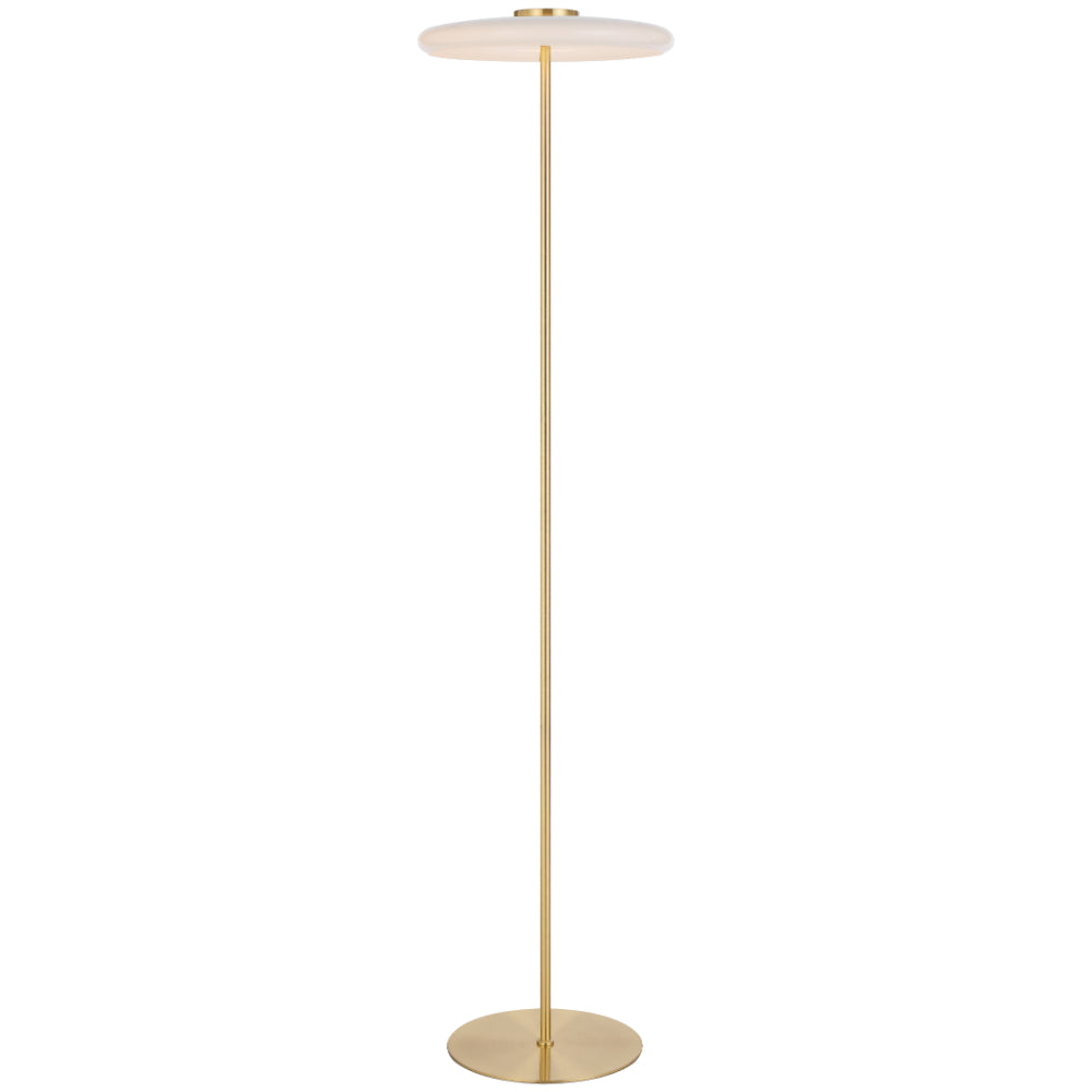 Amity Brass Matt Opal LED Floor Lamp