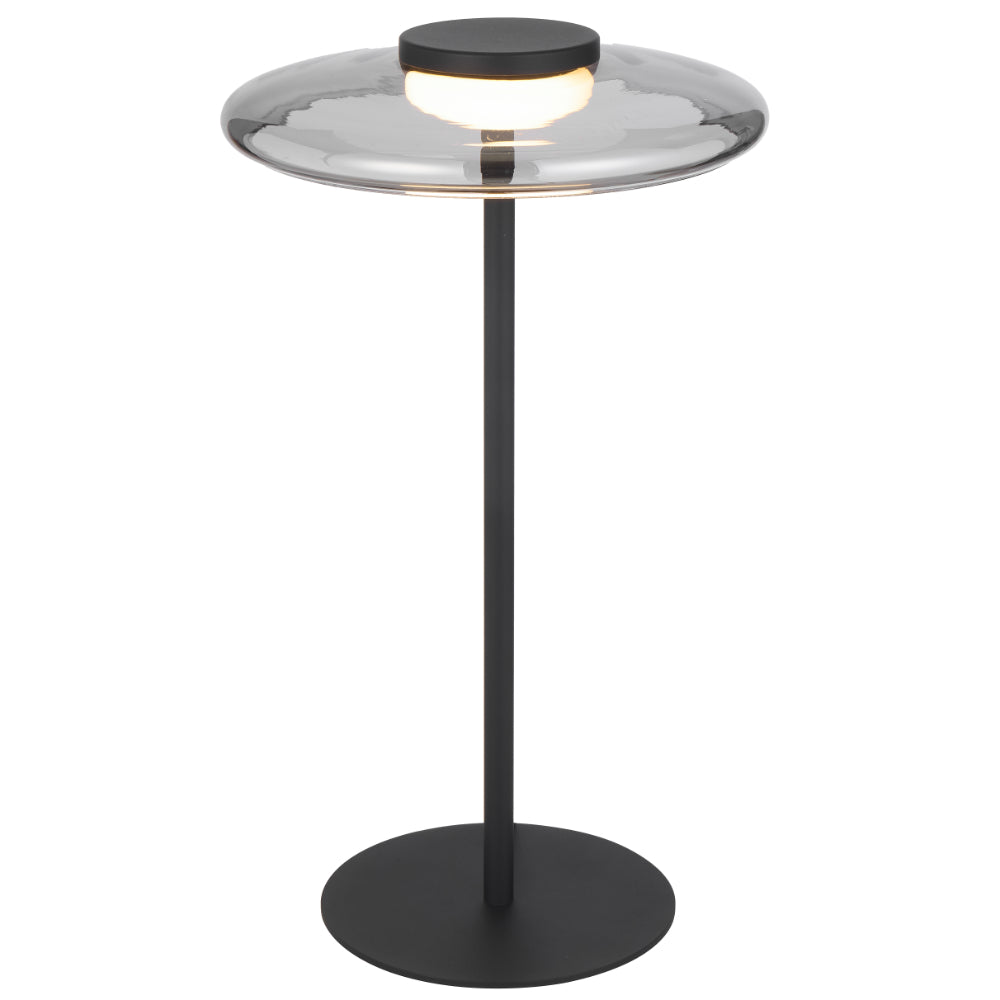 Amity Black Smoke LED Table Lamp