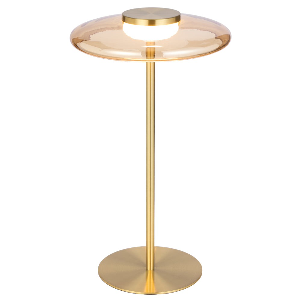 Amity Brass Matt Amber LED Table Lamp