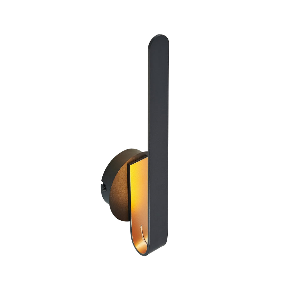 Atala 40 Sand Black Modern LED Wall Light