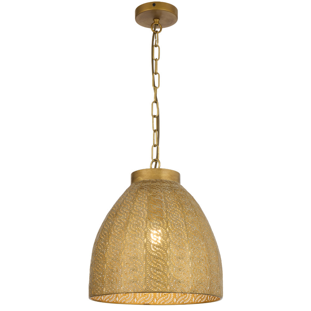 Aydin 35 Antique Brass Classic Dome Pendant