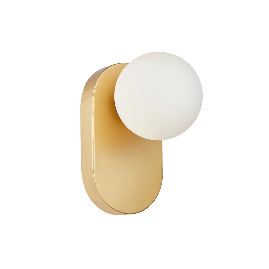 Balle Oblong Gold and Opal Glass Modern Retro Wall Light