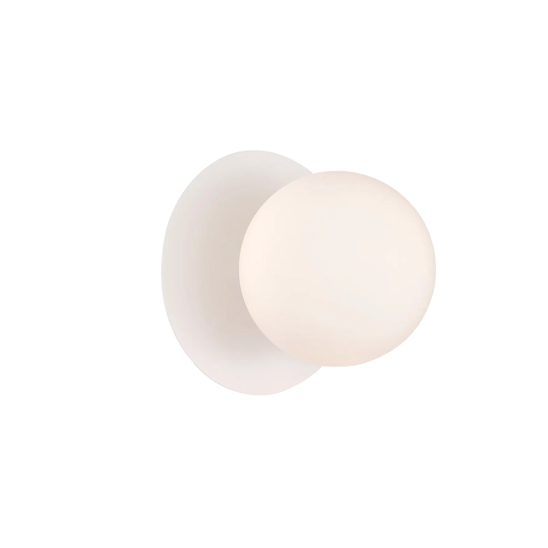 Balle Round White and Opal Glass Modern Retro Wall Light