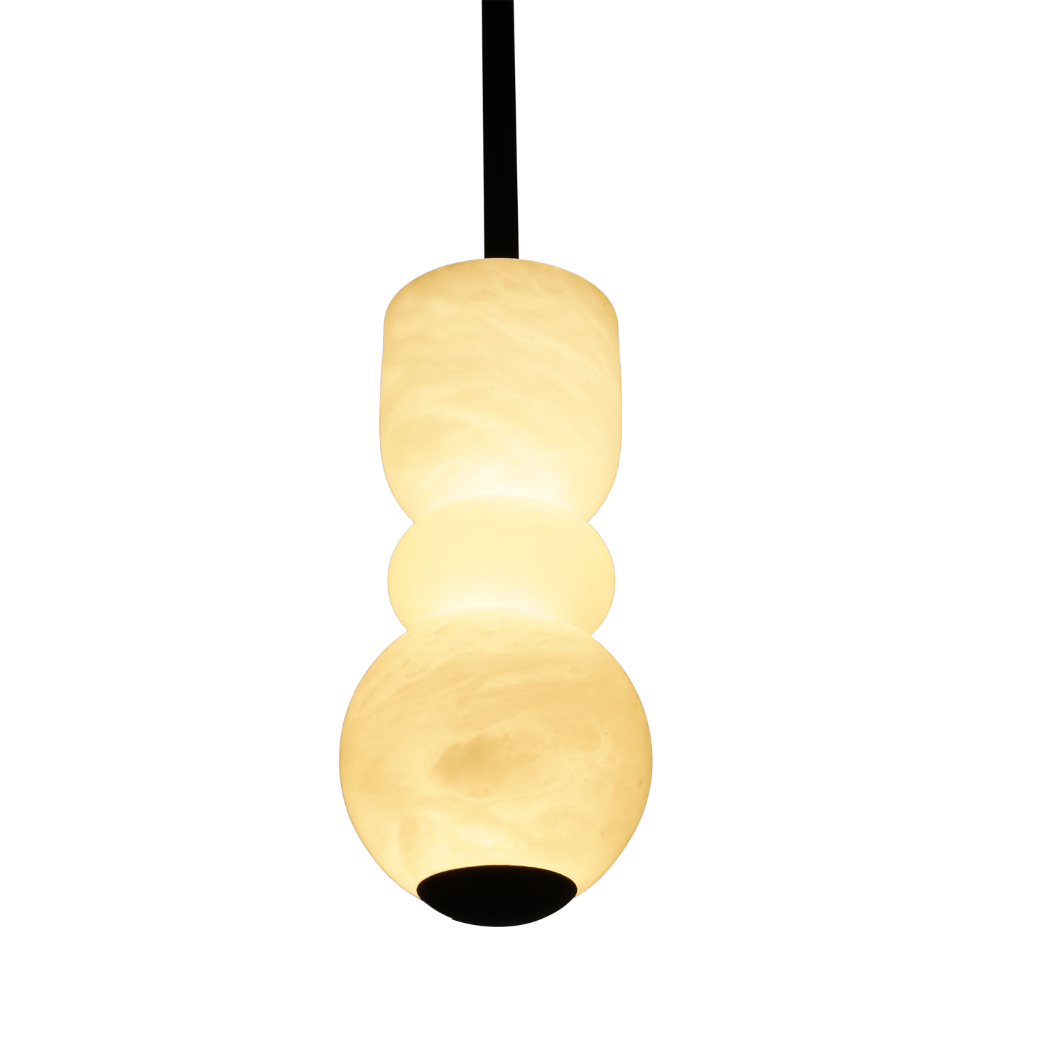 Bianca 120 3 Light Black with Alabaster Tri-Colour Modern Pendant