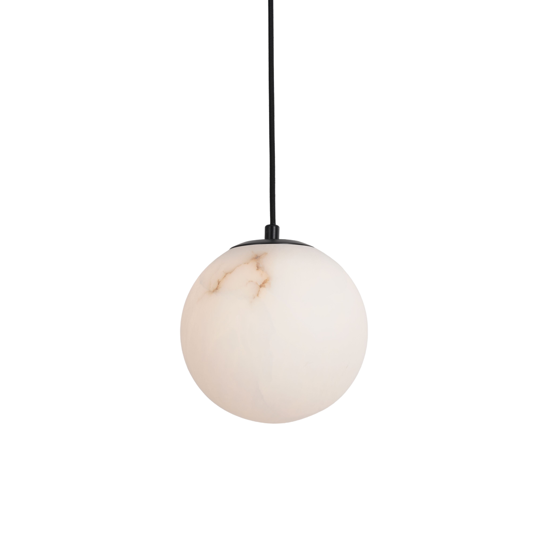 Bianca 150 1 Light Black with Alabaster Modern Pendant