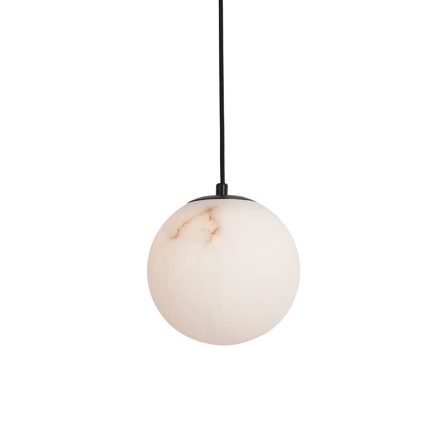 Bianca 150 1 Light Black with Alabaster Modern Pendant