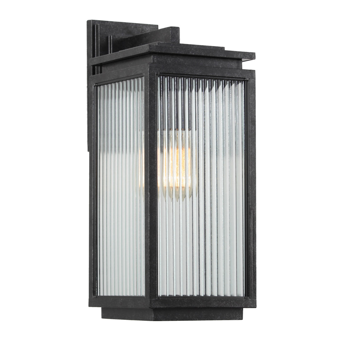 Boulevard Medium Square Antique Black Coach Exterior Light