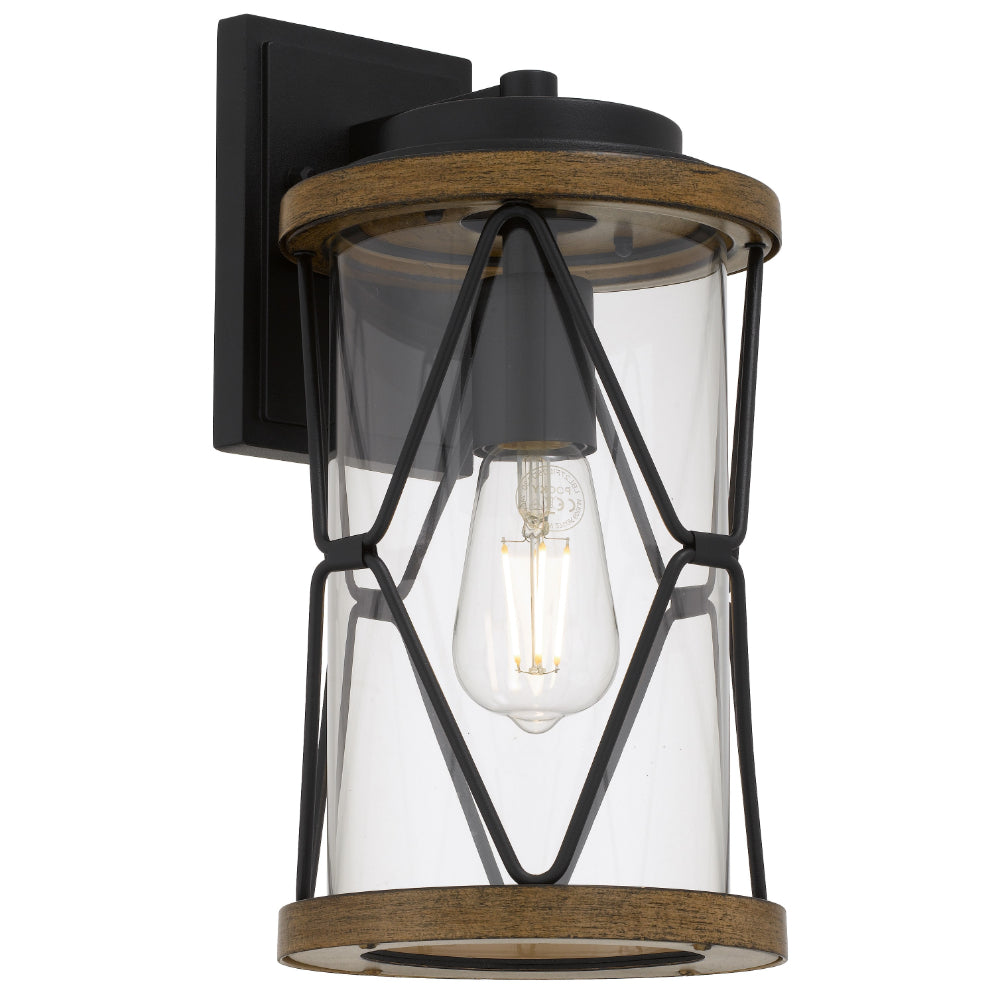 Capstan 35cm Black and Timber-Look Exterior Coach Light