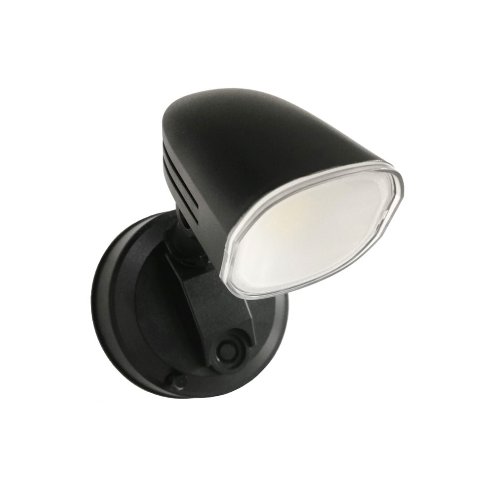 Clarion 1 Light Black Tri-Colour Exterior Security Spot Light