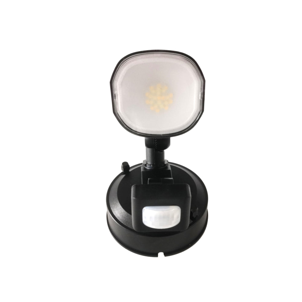 Clarion 1 Light with Sensor Black Tri-Colour Exterior Security Spot Light
