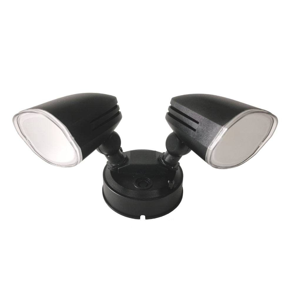 Clarion 2 Light Black Tri-Colour Exterior Security Spot Light