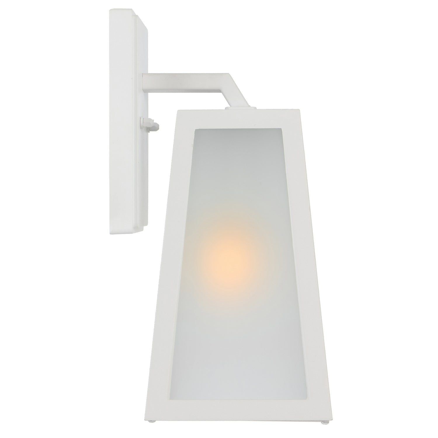 Cosca 180mm White with White Frost Glass Panel Exterior Coach Light