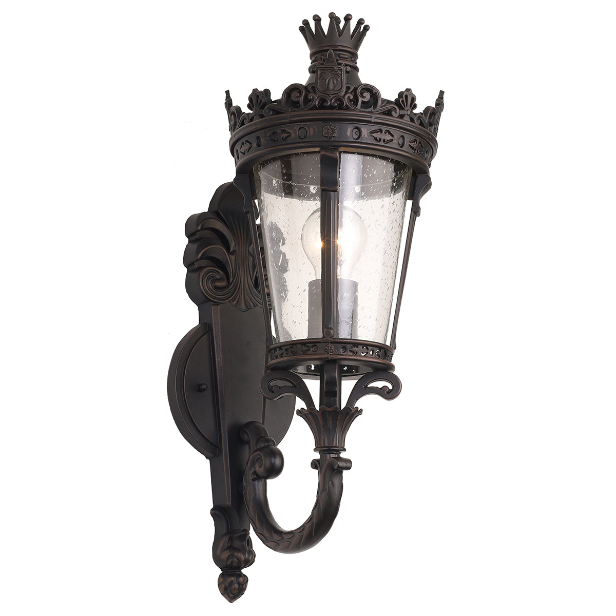 Crown Small Antique Bronze Royal Coach Exterior Light