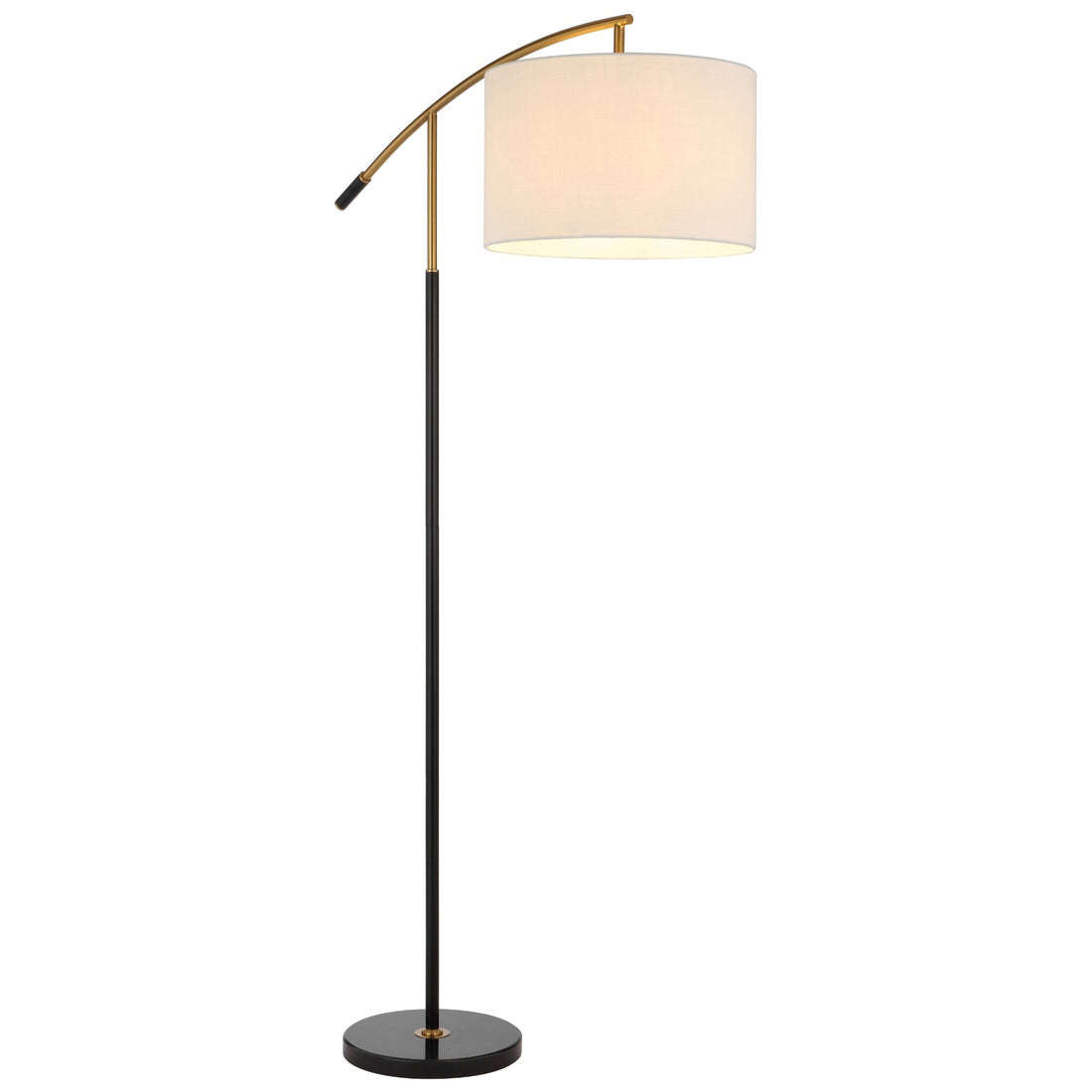 Cruz Black Marble with Gold and Ivory Floor Lamp