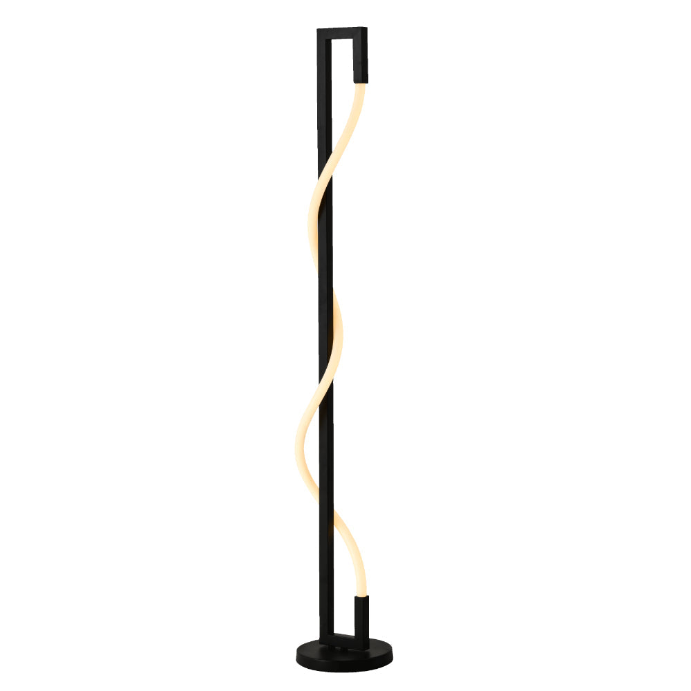 Curval Black LED Silicon Rope Contemporary Floor Lamp