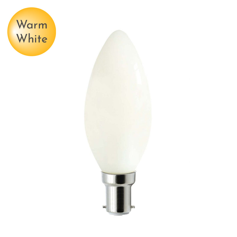 Candle LED B15 Opal Glass Warm White Globe