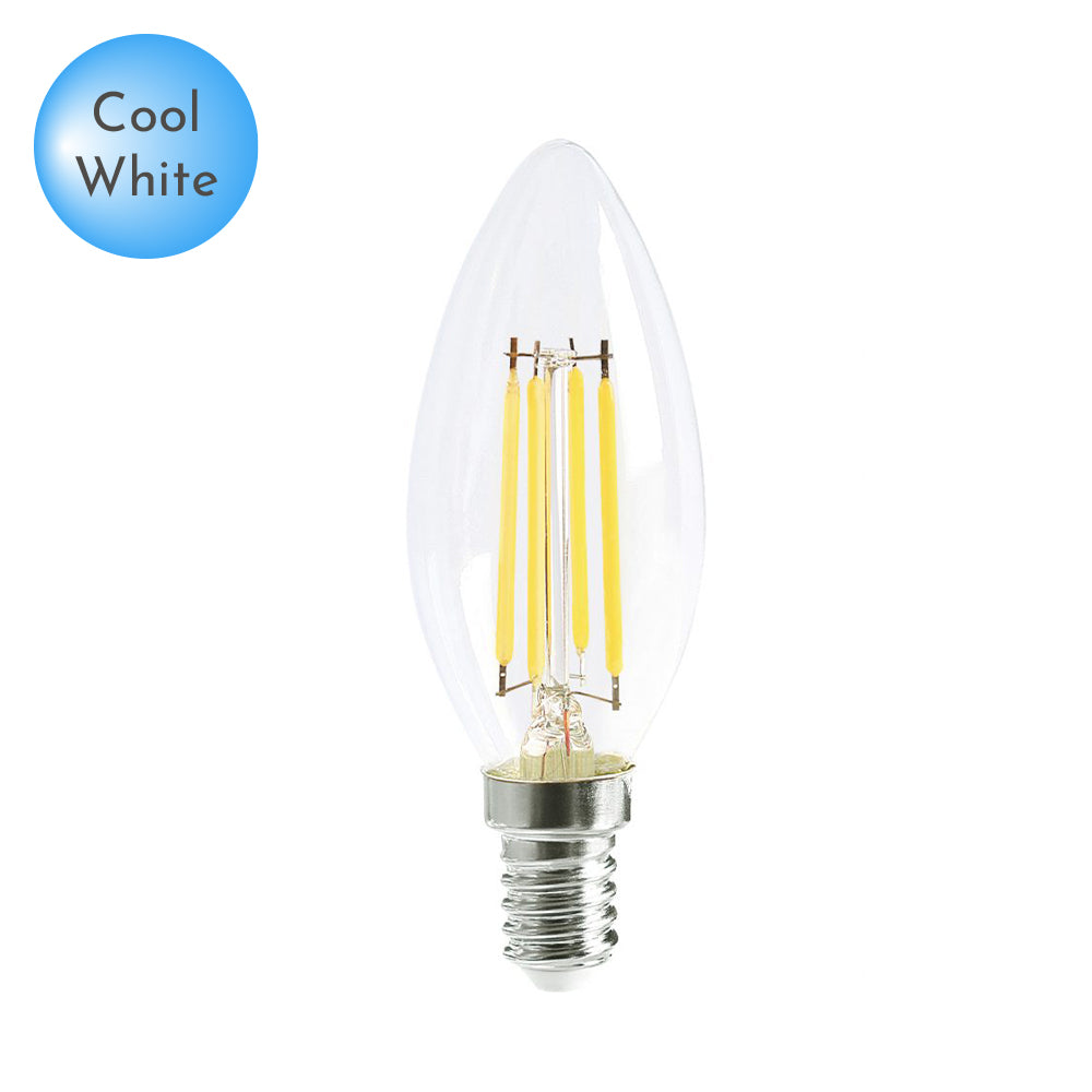 Candle LED E14 Clear Glass Daylight Globe