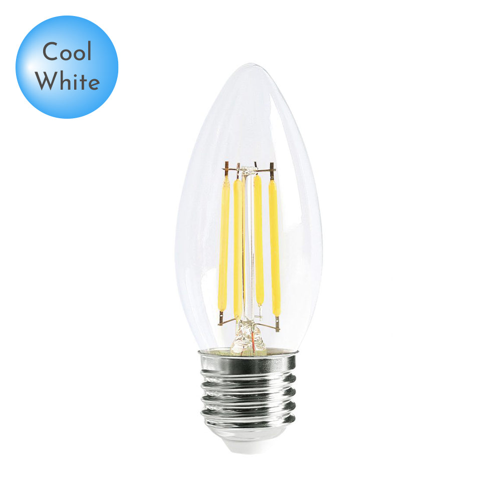 Candle LED E27 Clear Glass Daylight Globe