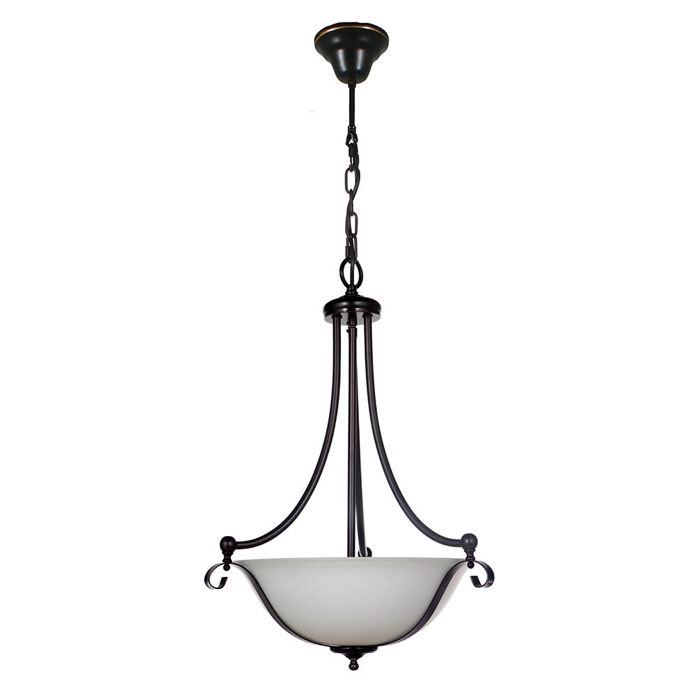 Dallas 3 Light Bronze Single Suspension Pendant