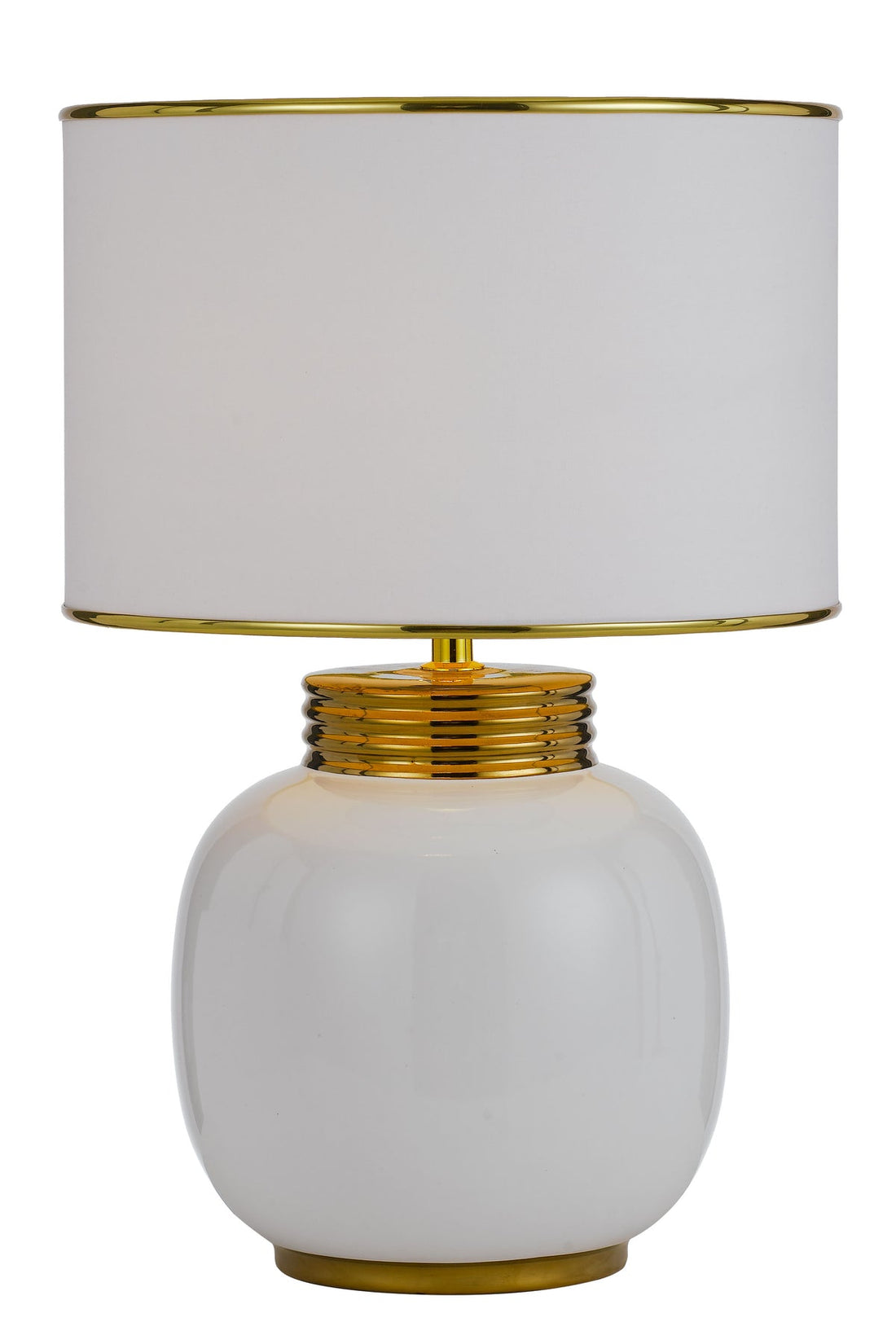 Davila White and Gold Modern Luxury Table Lamp