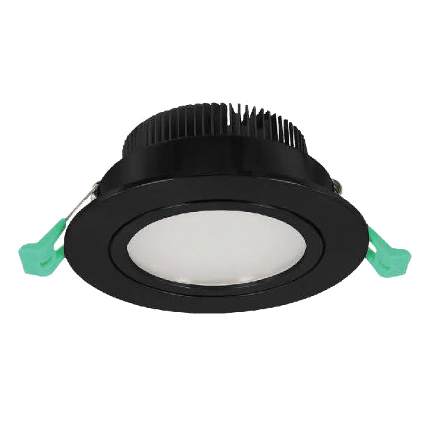 Alcor Black Gimbal 15w Tri-Colour LED Downlight