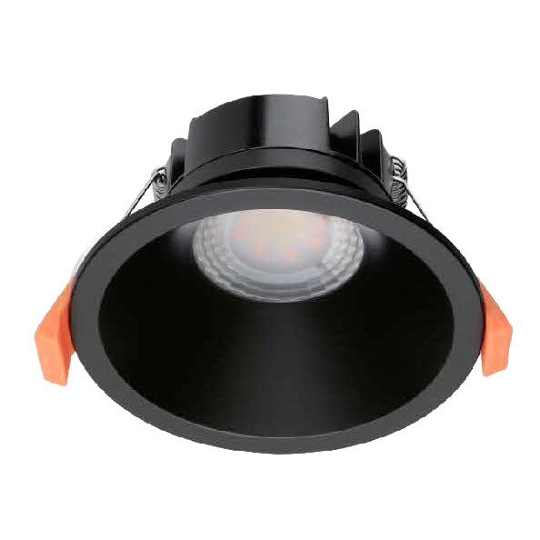 Capella Anti-glare Black 10w Tri-Colour LED Downlight