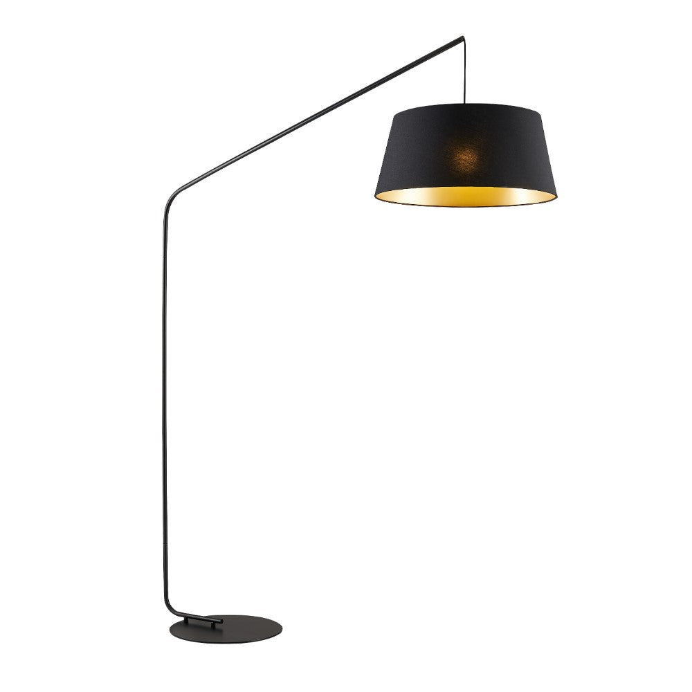 Downey Black and Gold Retro Large-Scale Floor Lamp
