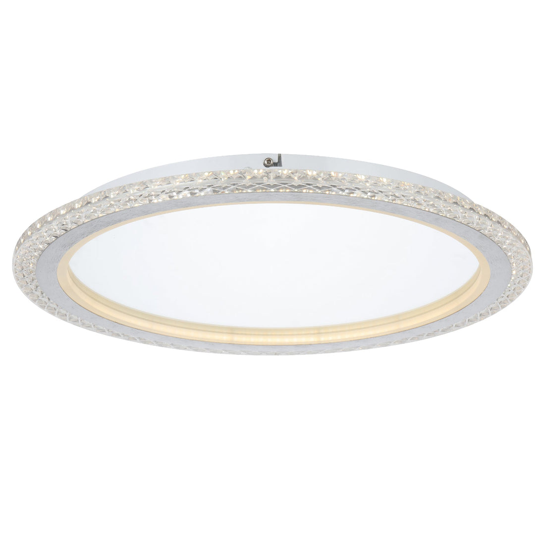 Elie 50 Round Crystal-Look with Mirrored Centre LED Tri-Colour 32w Oyster