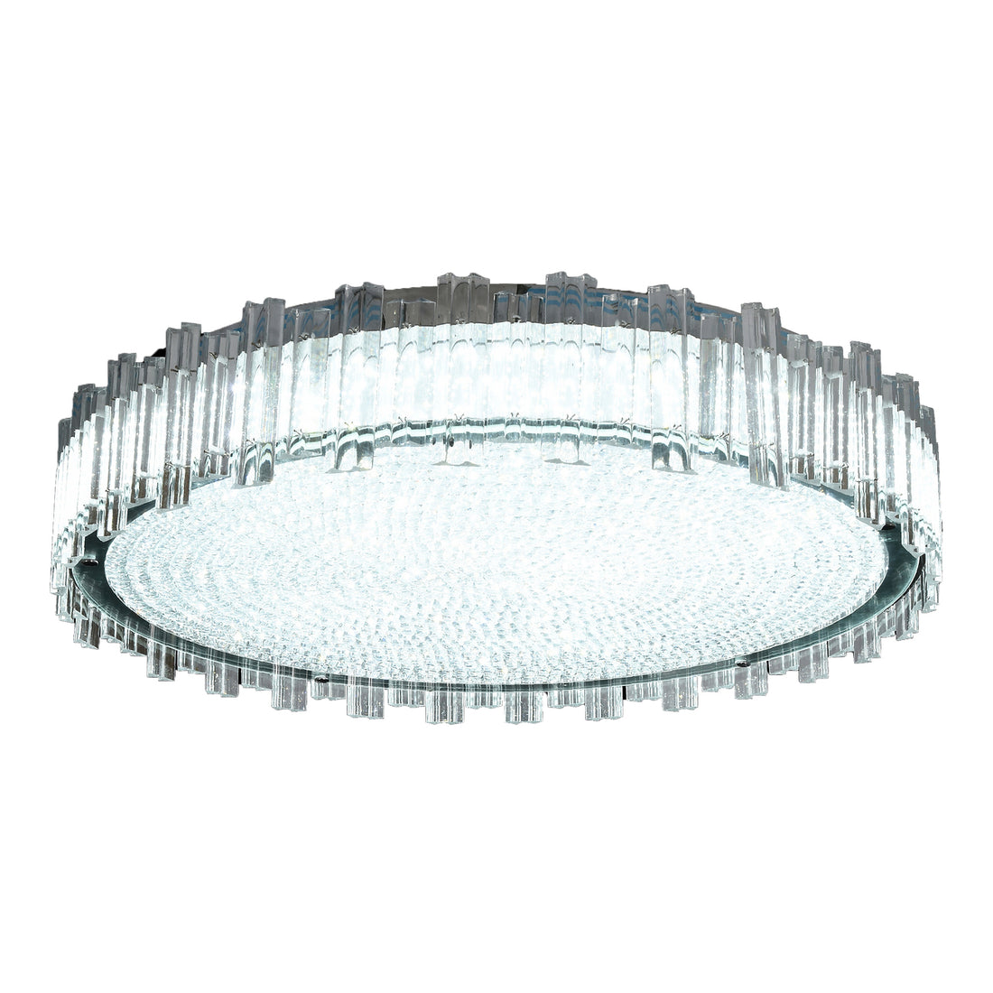 QL8011/600 Crystal Surround Round 600mm Remote Controlled Tri-Colour Ceiling Light